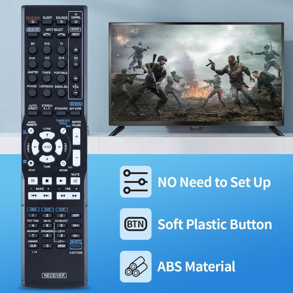 AXD7586 For Pioneer AV Receiver Stereo System Remote Control Ergonomic Replacement Controller A
AXD7586 For Pioneer AV Receiver Stereo System Remote Control Ergonomic Replacement Controller A