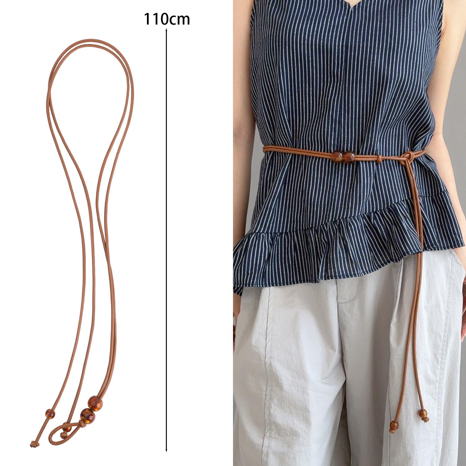 2025 New Female Waist Chain Thin Belt Simple Decoration Tie with Dress Long Waist Rope Knotted Vintage Dresses String Waistband 110cm кофейный
2025 New Female Waist Chain Thin Belt Simple Decoration Tie with Dress Long Waist Rope Knotted Vintage Dresses String Waistband 110cm кофейный
