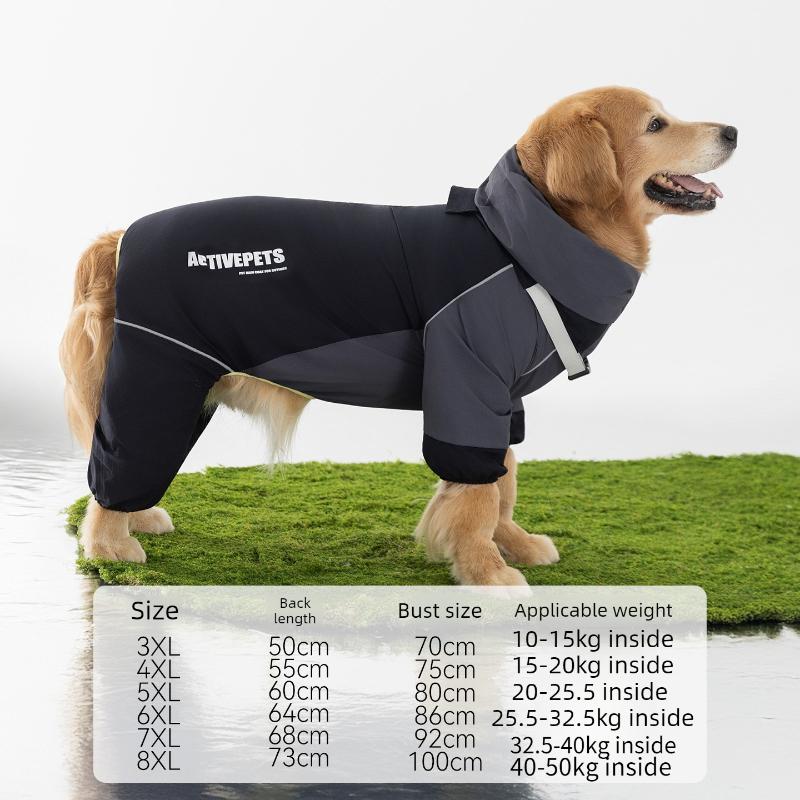 Pet Raincoat Large Dog Waterproof Four-legged Clothes Reflective Strip Raincoats Pet Clothes for Dog Waterproof Pet Dog Raincoat 3XL 10-15 kg
Pet Raincoat Large Dog Waterproof Four-legged Clothes Reflective Strip Raincoats Pet Clothes for Dog Waterproof Pet Dog Raincoat 3XL 10-15 kg