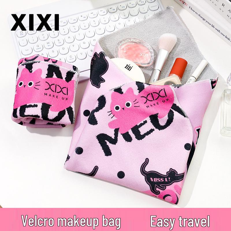 XIXI Cartoon Cat Velcro Makeup Bag: Cute, Portable, and Large-Capacity Storage for Tools and Brushes.
XIXI Cartoon Cat Velcro Makeup Bag: Cute, Portable, and Large-Capacity Storage for Tools and Brushes.