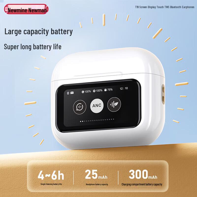 Newsmy T19 Active Noise Cancelling Semi-in-ear TWS Earbuds
Newsmy T19 Active Noise Cancelling Semi-in-ear TWS Earbuds