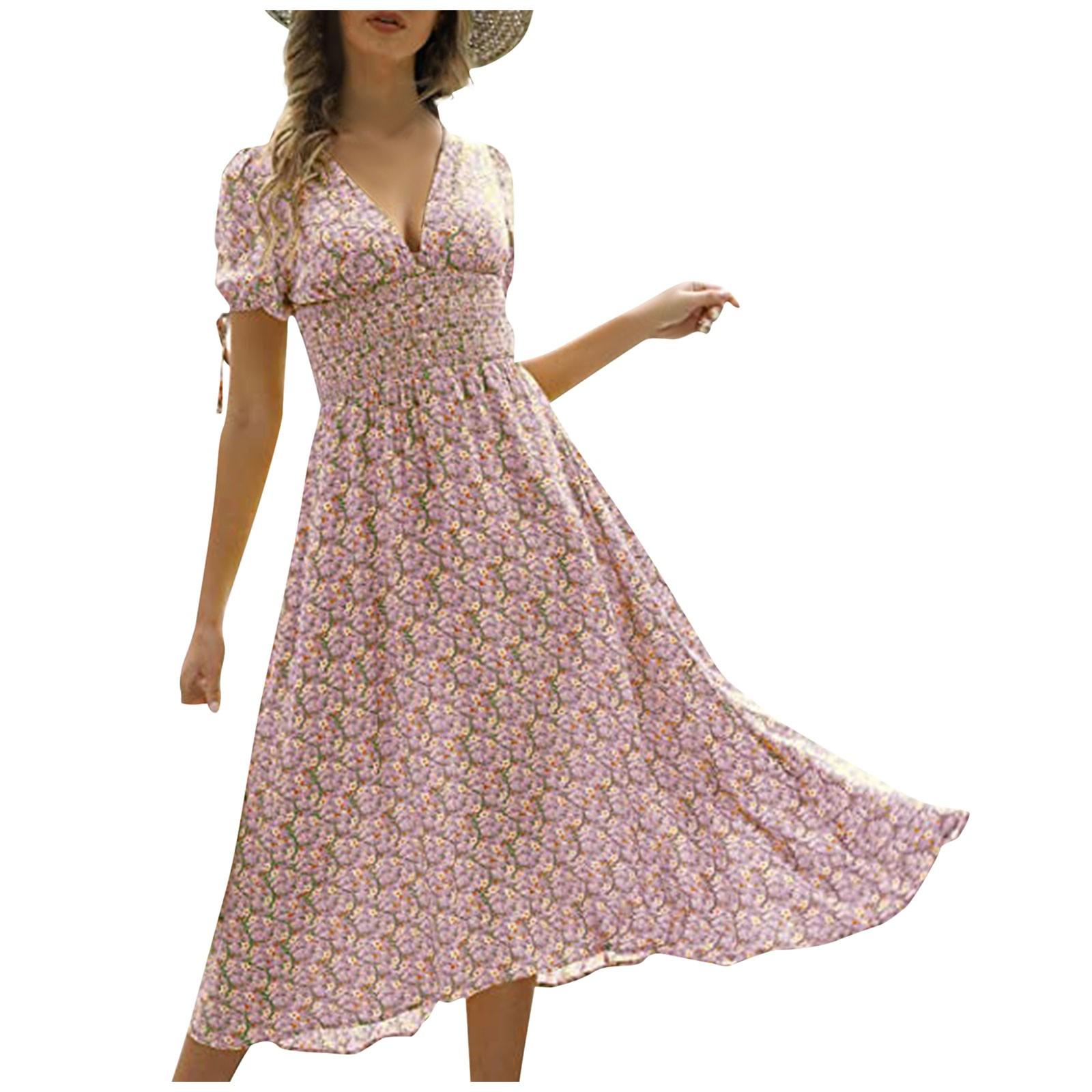 (SU)Женское сексуальное модное длинное платье с v-образным вырезом и талией, платье-туника с цветочным принтом
(SU)Женское сексуальное модное длинное платье с v-образным вырезом и талией, платье-туника с цветочным принтом