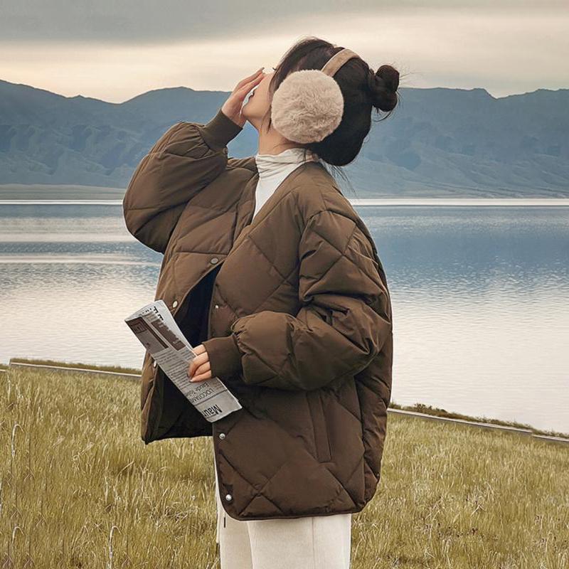 Пуховик женский с узором «ромбовидная сетка» короткий легкий зимний белый утиный пух M кофейный
Пуховик женский с узором «ромбовидная сетка» короткий легкий зимний белый утиный пух M кофейный