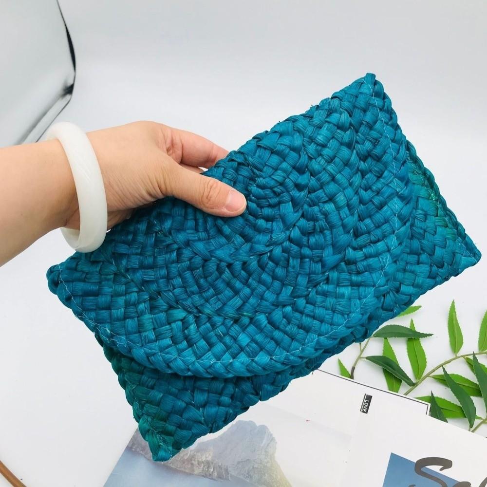 Simple Design Corn Husk Bag Solid Color Large Straw Purse New Weave Clutch Bag Casual Wear синій
Simple Design Corn Husk Bag Solid Color Large Straw Purse New Weave Clutch Bag Casual Wear синій