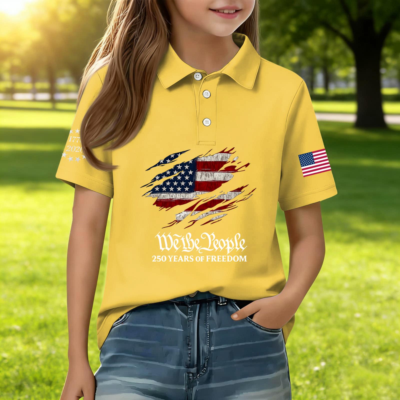 Kids Casual Short Sleeve T Shirt Independence Day Print Top Boys Girls Polo Shirt Summer Tee for Everyday Wear 160 жовтий
Kids Casual Short Sleeve T Shirt Independence Day Print Top Boys Girls Polo Shirt Summer Tee for Everyday Wear 160 жовтий