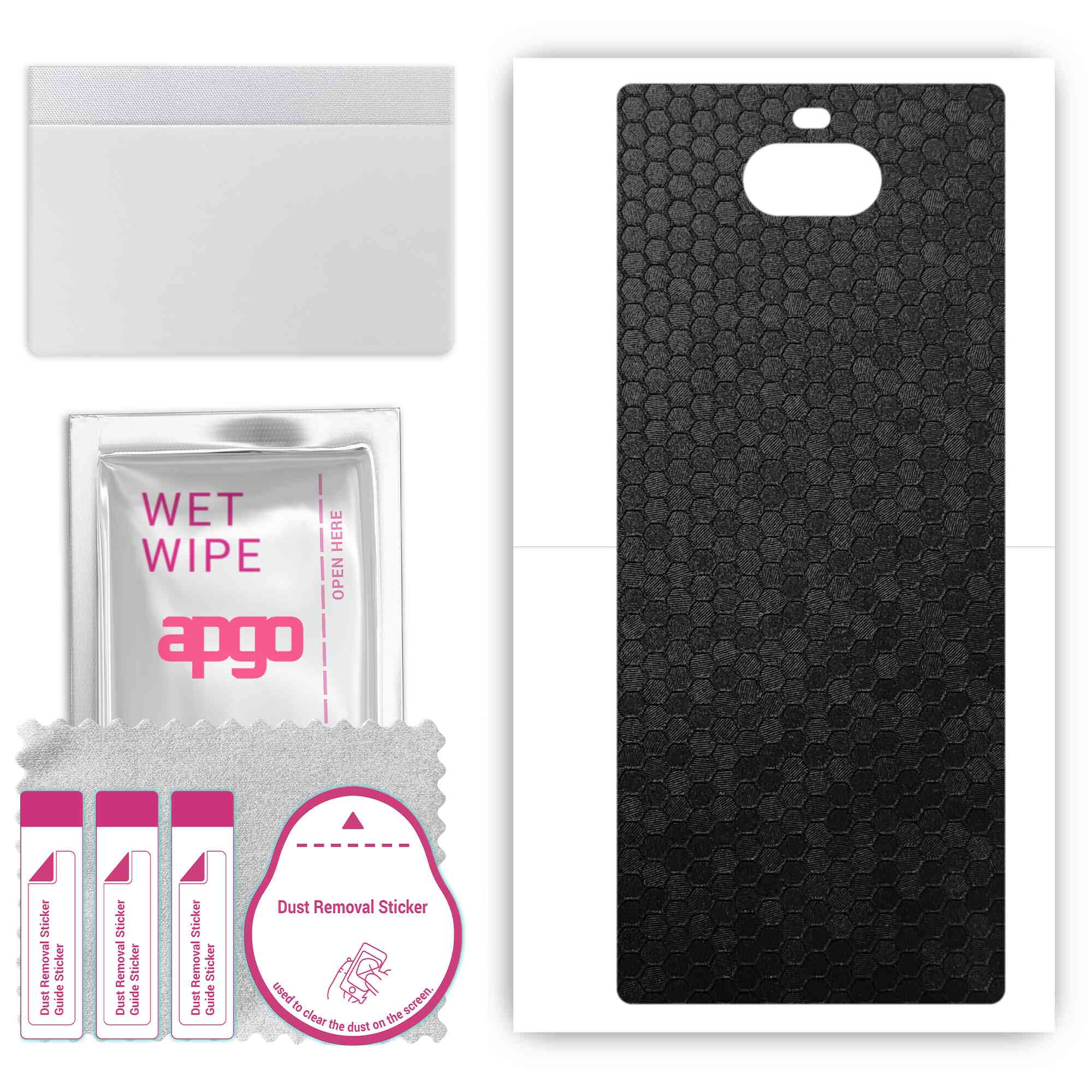 apgo Protective Skin Sticker for the back compatible with Sony Xperia 10 Plus, Wrap Film, Foil, Vinyl - Pattern Black Honeycomb
apgo Protective Skin Sticker for the back compatible with Sony Xperia 10 Plus, Wrap Film, Foil, Vinyl - Pattern Black Honeycomb
