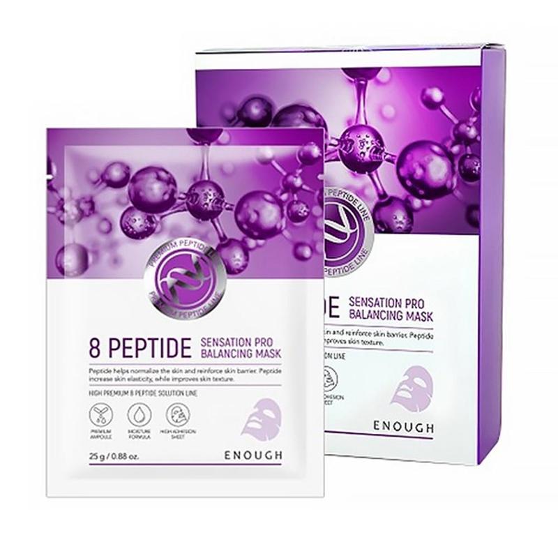 ENOUGH 8 Peptide Sensation Pro Balancing Mask Тканевая маска для лица с пептидами 25г
ENOUGH 8 Peptide Sensation Pro Balancing Mask Тканевая маска для лица с пептидами 25г