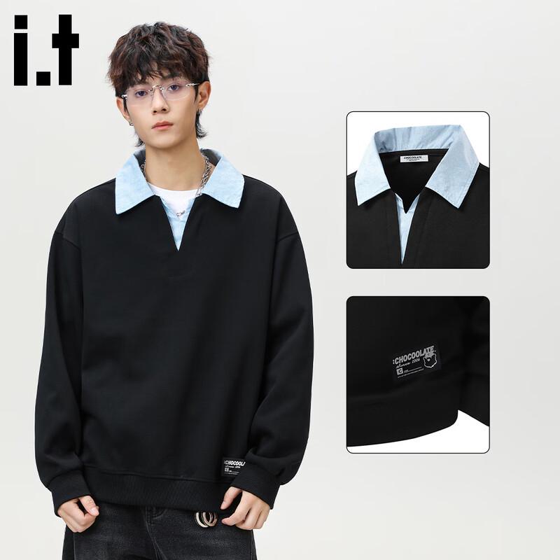 CHOCOOLATEit Men s Fake Two-Piece Shirt Collar Sweatshirt 3XL
CHOCOOLATEit Men s Fake Two-Piece Shirt Collar Sweatshirt 3XL
