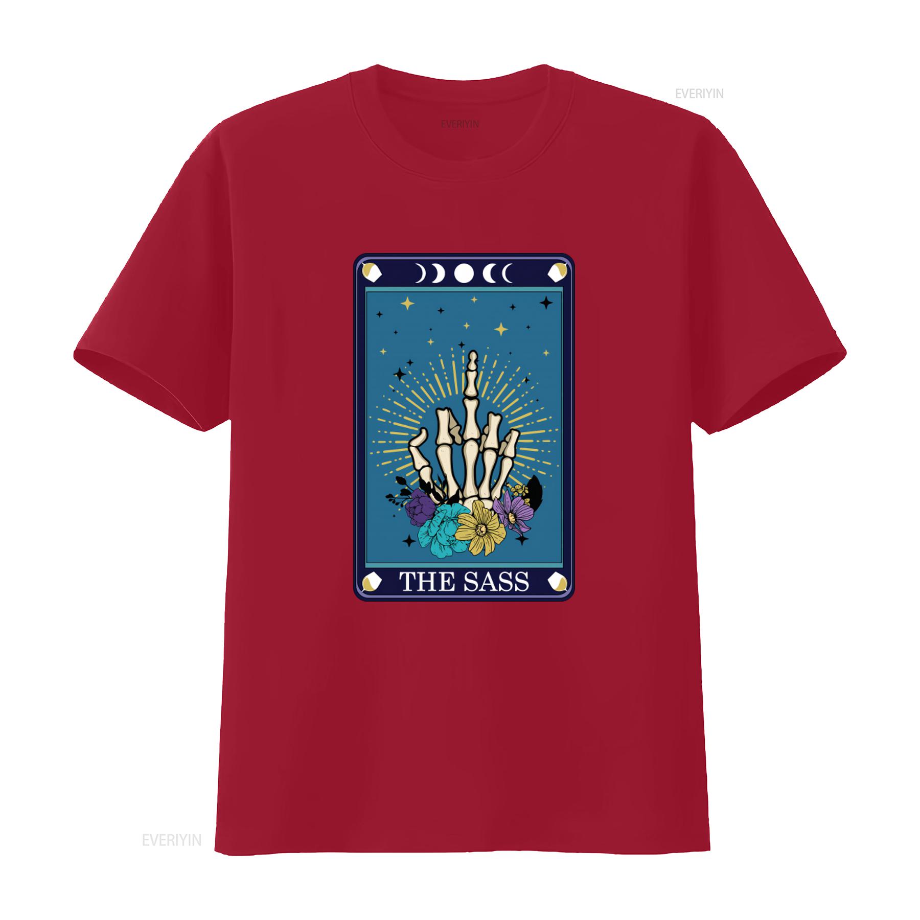 The Sass Tarot Card T Shirt Mystical Celestial Spiritual Witchy Design with Skeleton Hand Flowers Moon Stars Perfect for S
The Sass Tarot Card T Shirt Mystical Celestial Spiritual Witchy Design with Skeleton Hand Flowers Moon Stars Perfect for S