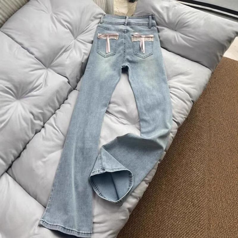 Korean Lace-Up Bow Micro-Flare High Waist Slimming Casual Jeans for Women Double Extra Large
Korean Lace-Up Bow Micro-Flare High Waist Slimming Casual Jeans for Women Double Extra Large