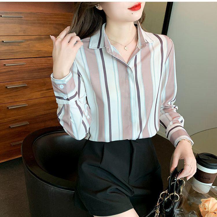 Женская ретро-рубашка в полоску с длинным рукавом 2025: Повседневный и универсальный L
Женская ретро-рубашка в полоску с длинным рукавом 2025: Повседневный и универсальный L