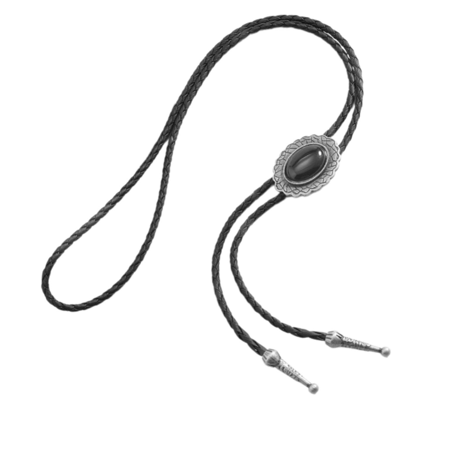 Elegant Leather String Necklace Adjustable Bolo Tie Design High-Quality Gold Clasp Formal Outfit Enhancer For Men Women срібний
Elegant Leather String Necklace Adjustable Bolo Tie Design High-Quality Gold Clasp Formal Outfit Enhancer For Men Women срібний