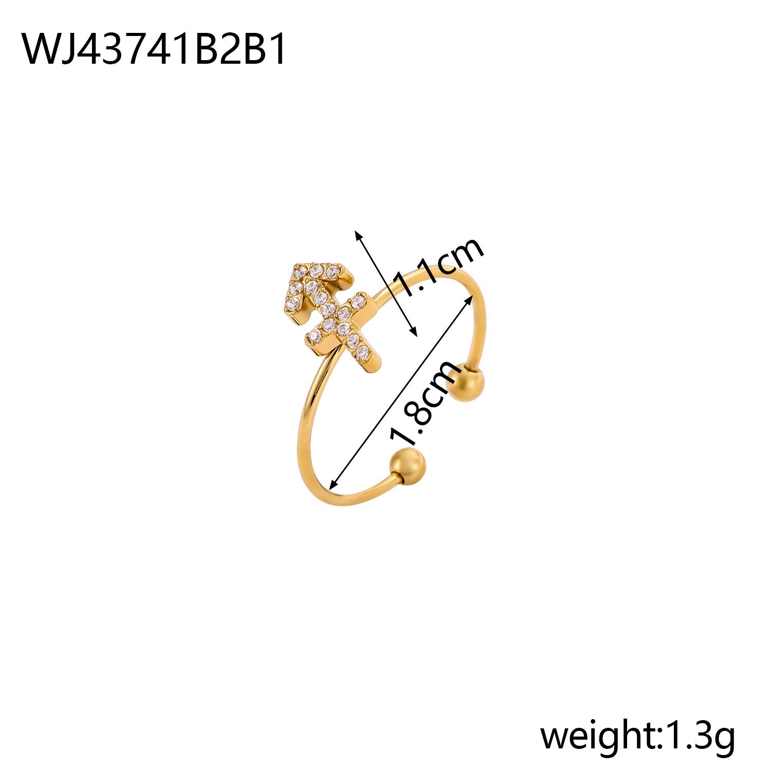 CARLIDANA Vintage Letter Heart Adjustable Gold Plated Stainless Steel 12 Zodiac Sign Zircon Letter Open Ring Jewelry Women resizable
CARLIDANA Vintage Letter Heart Adjustable Gold Plated Stainless Steel 12 Zodiac Sign Zircon Letter Open Ring Jewelry Women resizable