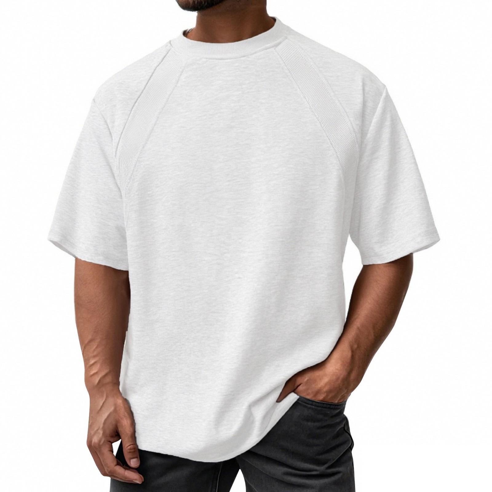 Men s Summer Solid Color Layer Fabric Quality T-shirt Short Sleeve Design Three-dimensional Top XXL білий
Men s Summer Solid Color Layer Fabric Quality T-shirt Short Sleeve Design Three-dimensional Top XXL білий