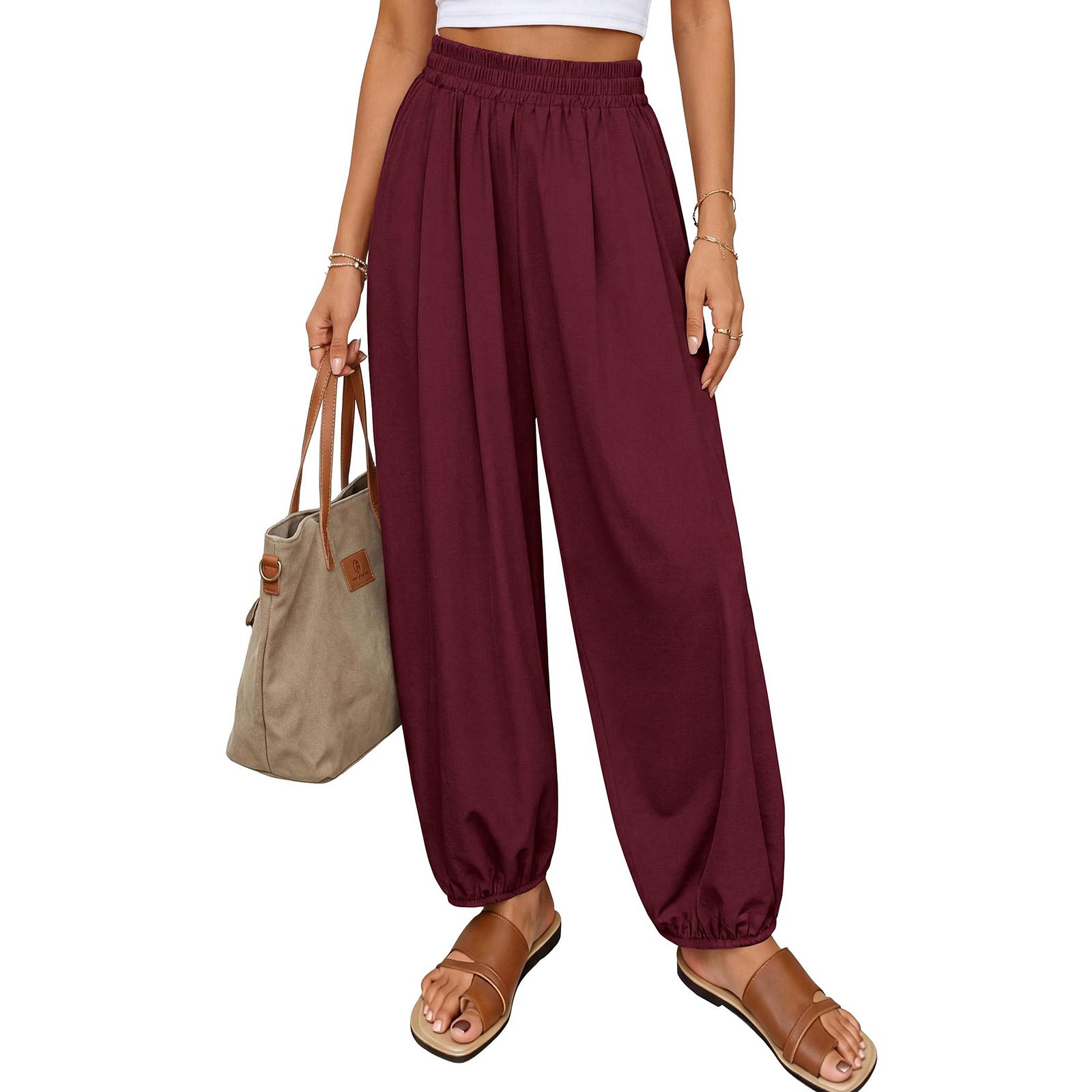 Women s High Waist Loose Wide Leg Pants with Elastic Waistband and Functional Pockets for Hiking and Casual Wear L коричневый
Women s High Waist Loose Wide Leg Pants with Elastic Waistband and Functional Pockets for Hiking and Casual Wear L коричневый