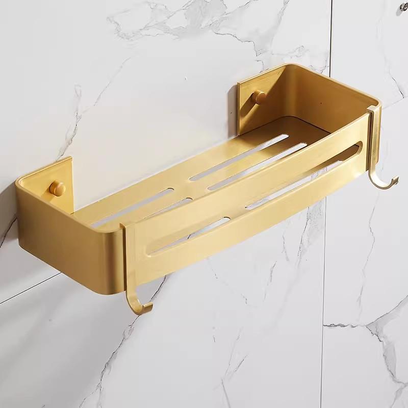 Tuqiu Brushed Gold Bathroom Shelf Wall Mounted Corner Shelf Aluminum Bath Shower Shelf Bath Shampoo Holder Corner shelf
Tuqiu Brushed Gold Bathroom Shelf Wall Mounted Corner Shelf Aluminum Bath Shower Shelf Bath Shampoo Holder Corner shelf