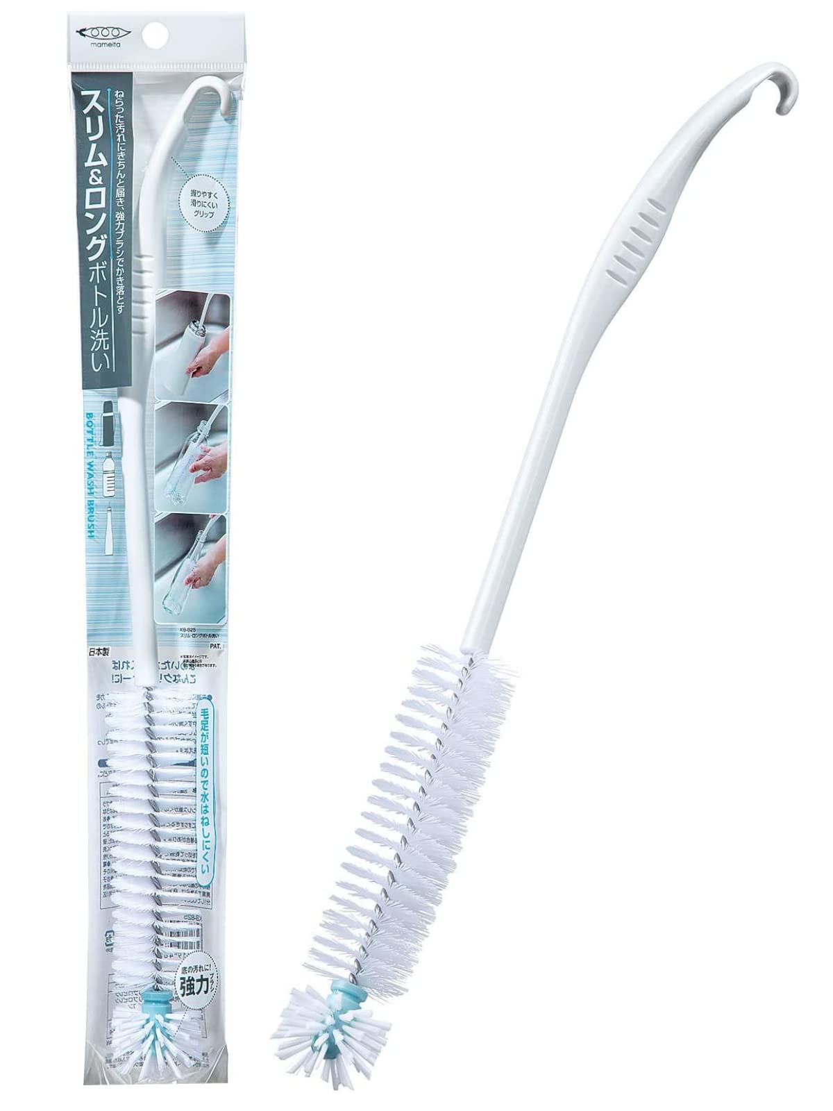 Mameita Water Bottle Washer White Width x Depth x Height Slim Long Bottle Brush Strong Brush Made in Japan 4.8cm 3.5cm 38.5cm Splash-resistant KB-825
Mameita Water Bottle Washer White Width x Depth x Height Slim Long Bottle Brush Strong Brush Made in Japan 4.8cm 3.5cm 38.5cm Splash-resistant KB-825