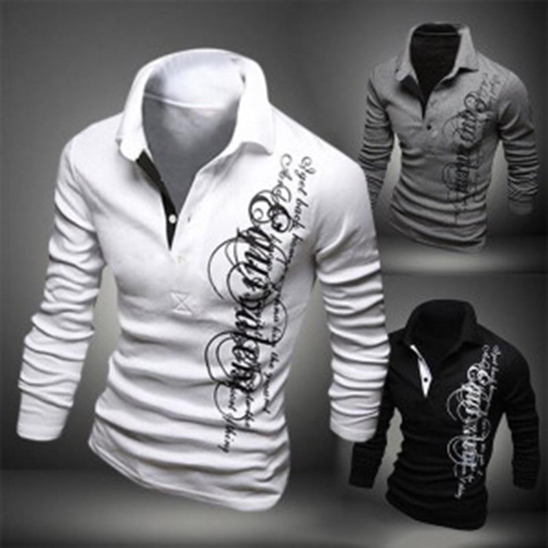 Поло мужские моды с длинным рукавом блузки случайных письмо Slim Fit футболку печати лацкане с спорта
Поло мужские моды с длинным рукавом блузки случайных письмо Slim Fit футболку печати лацкане с спорта
