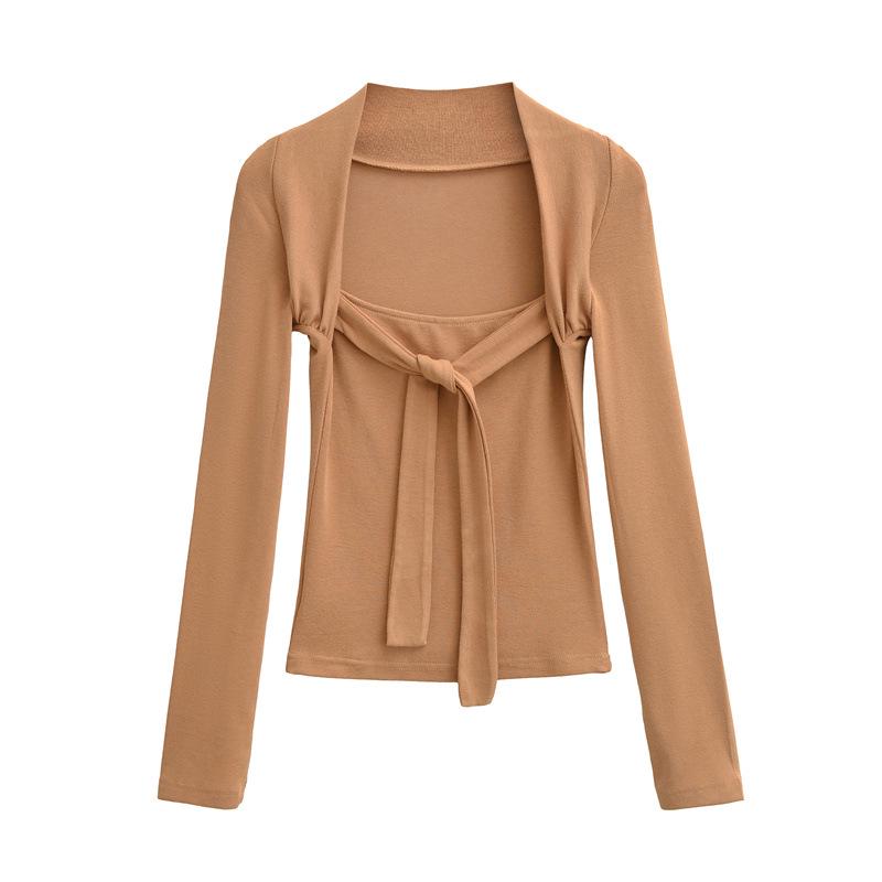 Women s Korean Square Neck Tie-Up Faux Cashmere Long Sleeve T-Shirt - Slim Fit Crop Top with Shoulder Pads for Spring/Autumn Medium
Women s Korean Square Neck Tie-Up Faux Cashmere Long Sleeve T-Shirt - Slim Fit Crop Top with Shoulder Pads for Spring/Autumn Medium