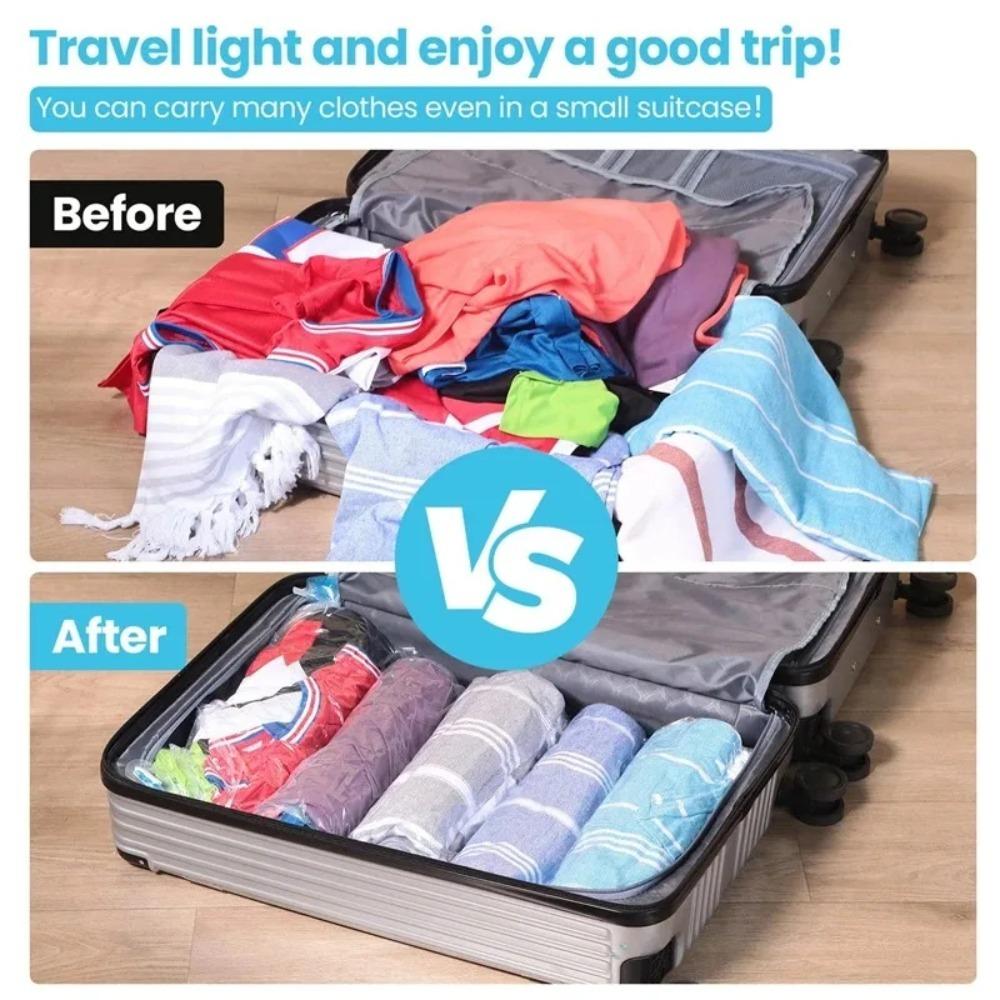 4pcs Reusable Travel Space Saver Bags Foldable Cruise Ship Essentials Clothes Storage Bags
4pcs Reusable Travel Space Saver Bags Foldable Cruise Ship Essentials Clothes Storage Bags