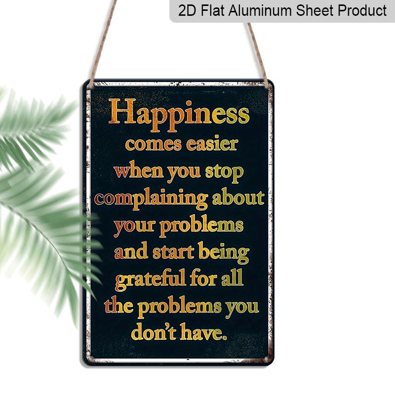 2D Flat, Vintage Happiness Comes Easier Metal Wall Art Sign - Retro Aluminium Decor with Inspirational Quote, Ideal for Home, Office, Bar, Garage 20*30cm
2D Flat, Vintage Happiness Comes Easier Metal Wall Art Sign - Retro Aluminium Decor with Inspirational Quote, Ideal for Home, Office, Bar, Garage 20*30cm