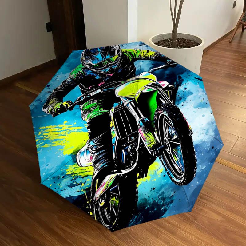 Motocross Rider Splash Art Print Umbrella - Automatic Opening & Closing, Portable Folding Design, 8-Rib Iron Frame, Outdoor Rain Gear, Ideal
Motocross Rider Splash Art Print Umbrella - Automatic Opening & Closing, Portable Folding Design, 8-Rib Iron Frame, Outdoor Rain Gear, Ideal