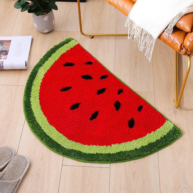 Fruit Pattern Rug Doormat Half Round Shaped Water Absorption Bath Mat Non Slip Floor Mat, Bedroom and Carpets for Living Room 400MMx600MM
Fruit Pattern Rug Doormat Half Round Shaped Water Absorption Bath Mat Non Slip Floor Mat, Bedroom and Carpets for Living Room 400MMx600MM