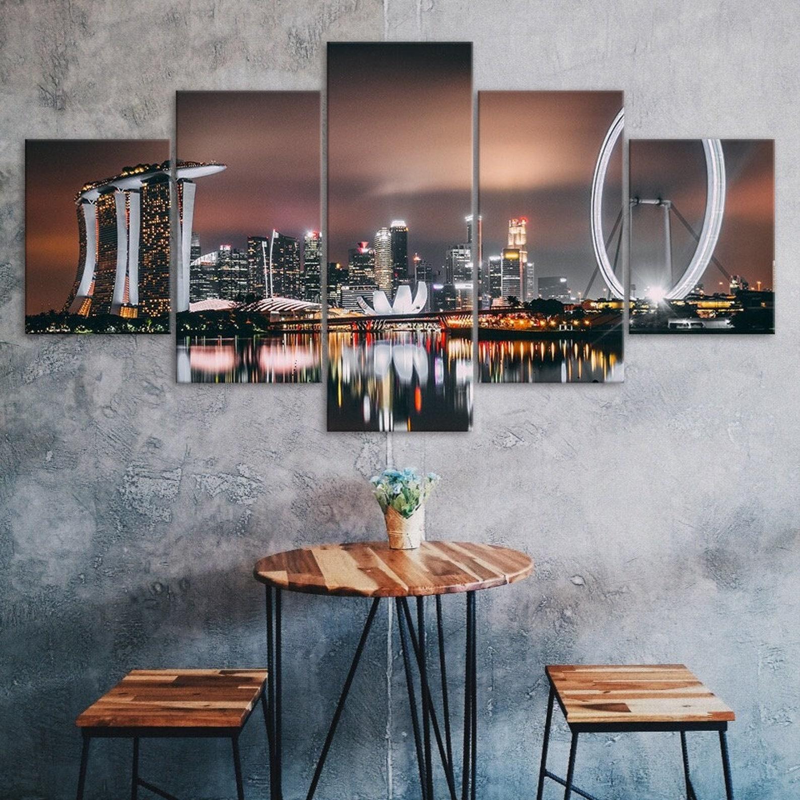 Singapore Flyer Ferris Wheel Skyline 5 Piece Five Panel Wall Canvas Print Modern Art Poster Picture Home Decor Gift For Him For Her 20X35 20X45 20X55CM
Singapore Flyer Ferris Wheel Skyline 5 Piece Five Panel Wall Canvas Print Modern Art Poster Picture Home Decor Gift For Him For Her 20X35 20X45 20X55CM