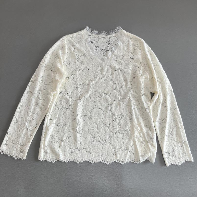 Women s Cream White Lace V-Neck Long Sleeve Shirt - Casual Spring & Autumn Top L вершковий/білий
Women s Cream White Lace V-Neck Long Sleeve Shirt - Casual Spring & Autumn Top L вершковий/білий