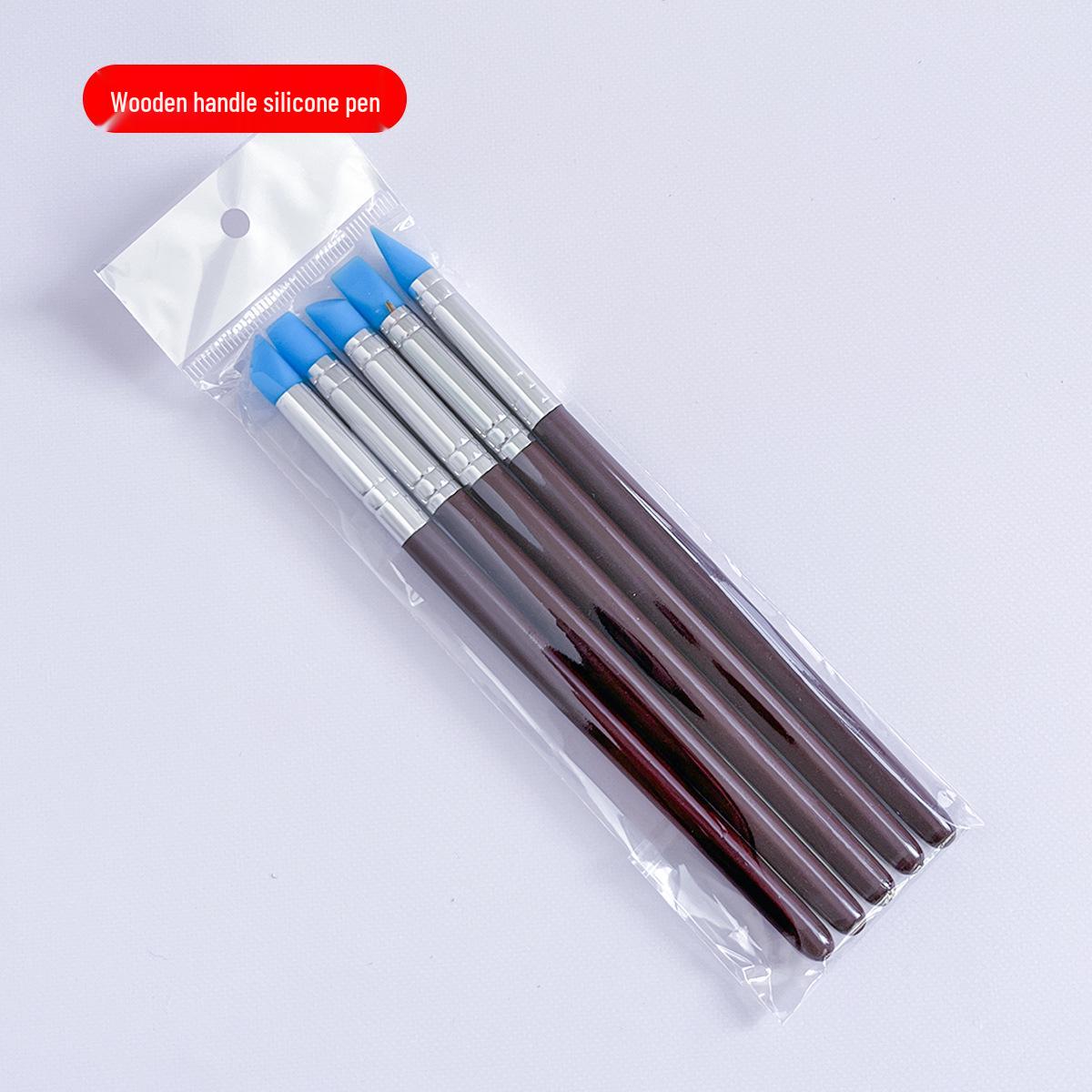 Five-Piece Silicone Pen Set with Wood Handle - Multi-Functional Embossing and Carving Tools
Five-Piece Silicone Pen Set with Wood Handle - Multi-Functional Embossing and Carving Tools