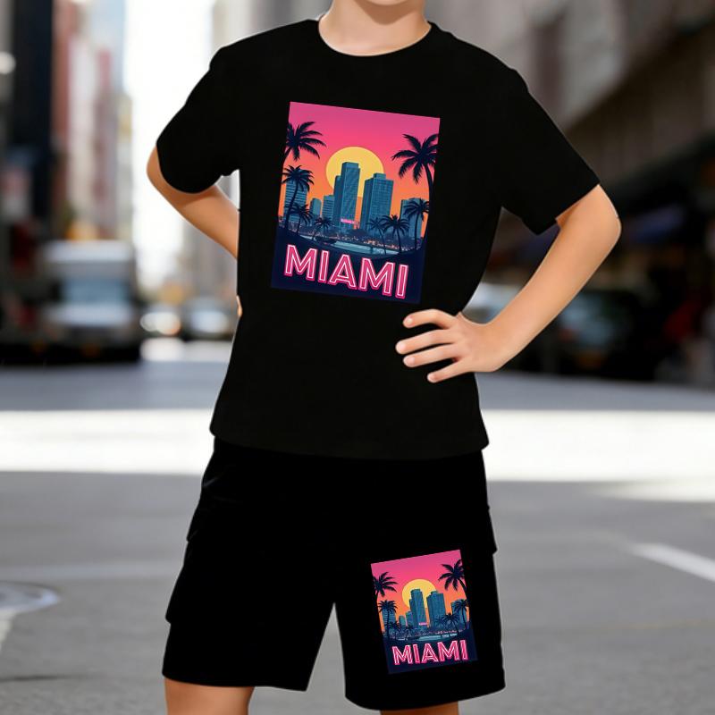 Boys 2 Piece Tropical vacation printed Outfit, Short Sleeve T-Shirt and Shorts Set for Kids Age 5-14,Black and White Sporty Casual Summer Clothes 5-6 Years чёрный
Boys 2 Piece Tropical vacation printed Outfit, Short Sleeve T-Shirt and Shorts Set for Kids Age 5-14,Black and White Sporty Casual Summer Clothes 5-6 Years чёрный