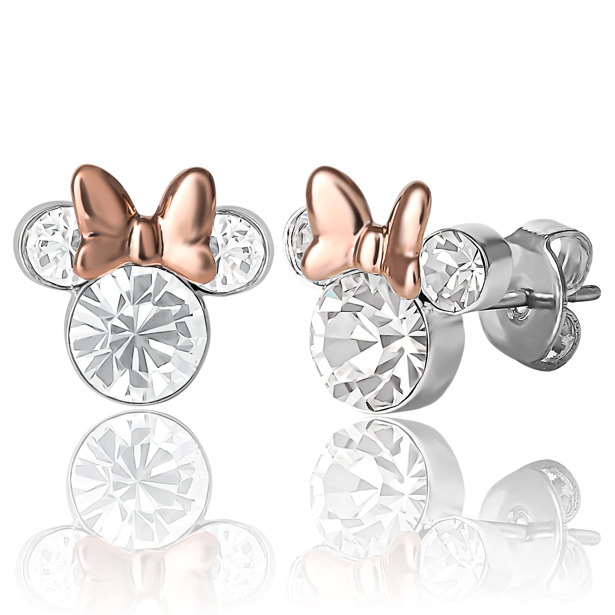 Disney Minnie Mouse Birthstone Jewelry Silver Plated Crystal Stud Earrings for Women Girls Silver
Disney Minnie Mouse Birthstone Jewelry Silver Plated Crystal Stud Earrings for Women Girls Silver