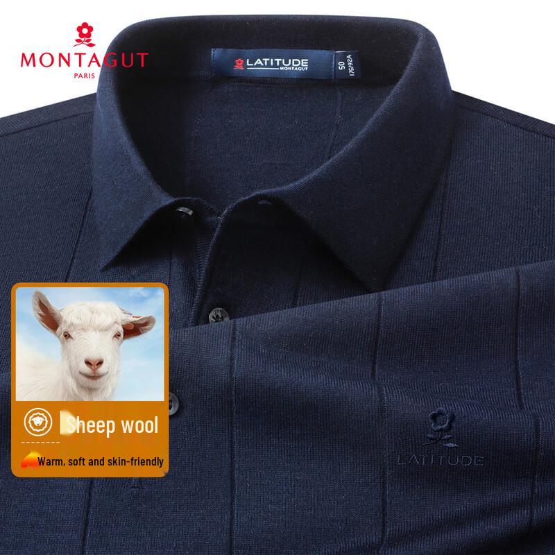 MONTAGUT Men s Wool Blend Long-Sleeve Knit Polo Shirt 52
MONTAGUT Men s Wool Blend Long-Sleeve Knit Polo Shirt 52