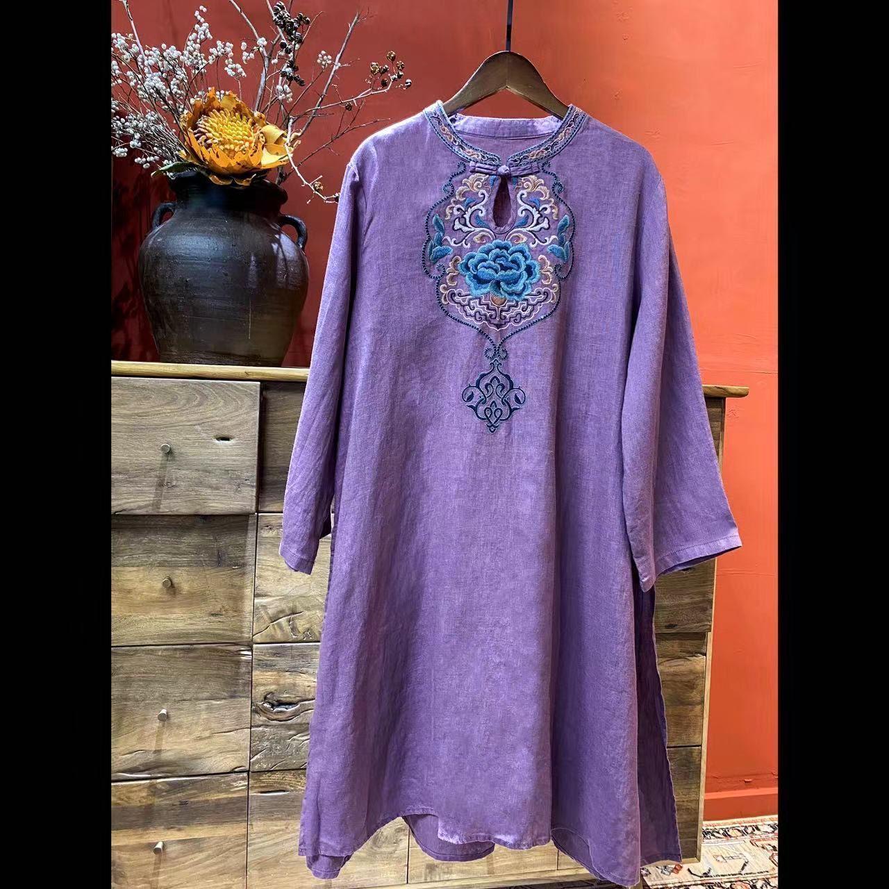 Платье средней длины с вышивкой весна/лето: Этнический китайский стиль, рукава-девятиконки, круглый вырез, тяжелая вышивка XL
Платье средней длины с вышивкой весна/лето: Этнический китайский стиль, рукава-девятиконки, круглый вырез, тяжелая вышивка XL