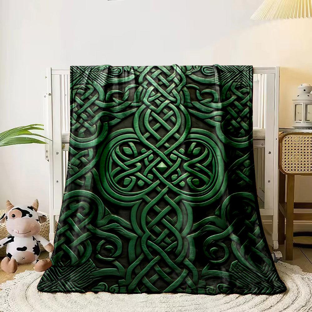 Intricate green Celtic knot design featuring interwoven loops and spirals. for all seasons blanket lunch break throw gift 80cm x 120cm
Intricate green Celtic knot design featuring interwoven loops and spirals. for all seasons blanket lunch break throw gift 80cm x 120cm