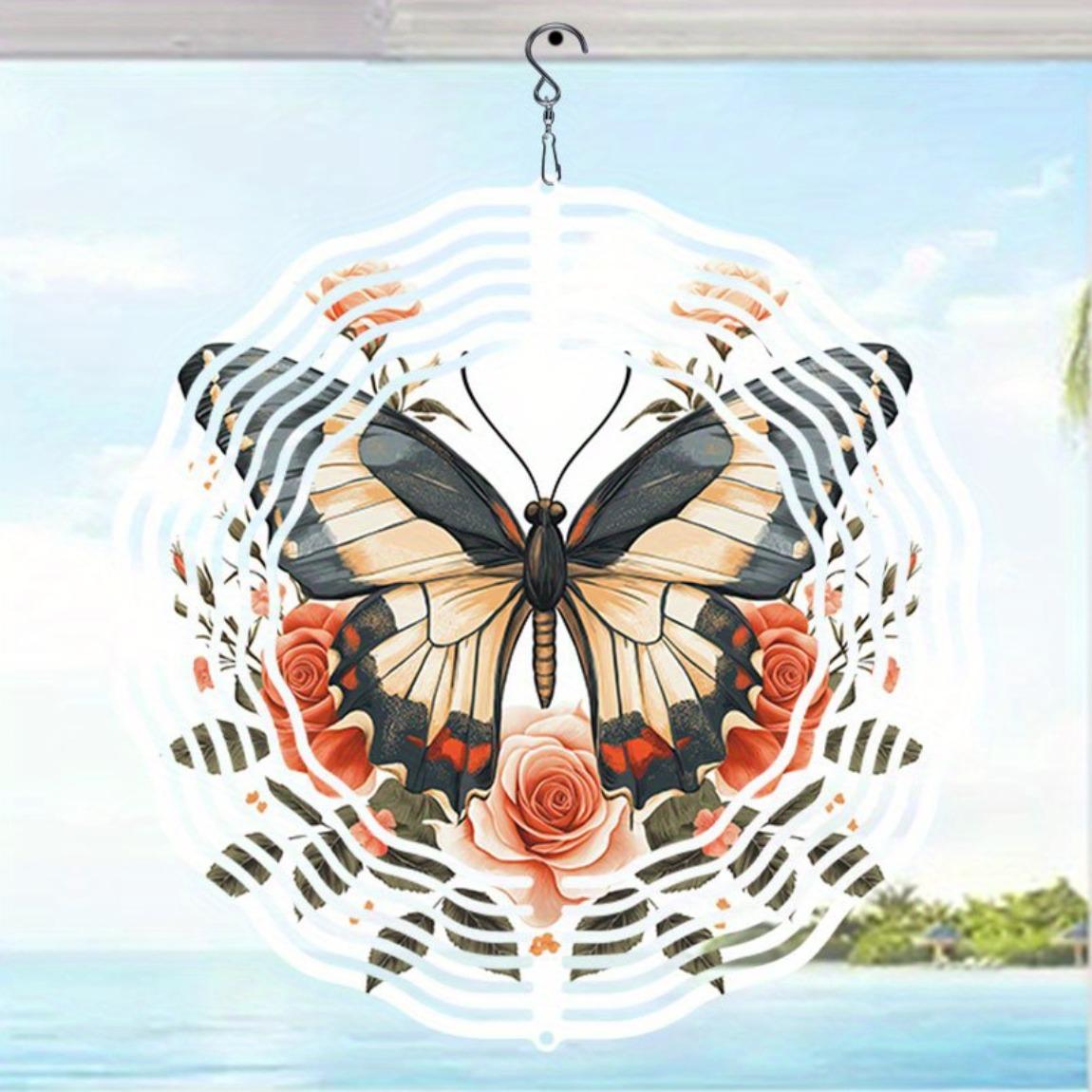 Rose Butterfly Metal Wind Chime Outdoor Garden Decor Kinetic Art for Halloween Christmas Thanksgiving Holiday Party Patio Yard Hanging Ornament
Rose Butterfly Metal Wind Chime Outdoor Garden Decor Kinetic Art for Halloween Christmas Thanksgiving Holiday Party Patio Yard Hanging Ornament