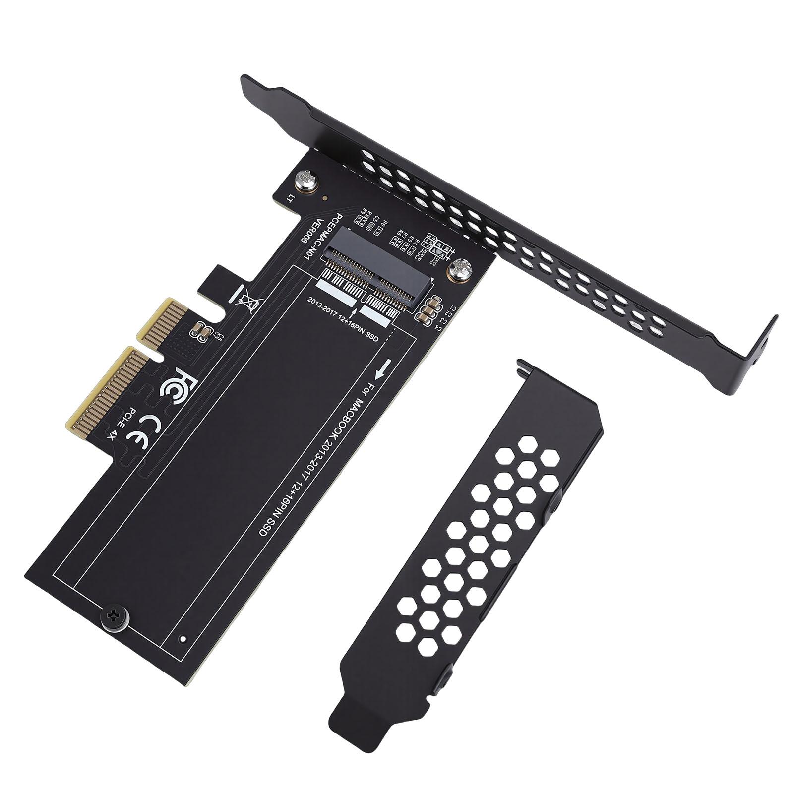 PCI E to SSD Card Support for Macbook Pro 2013 2017 4X to 12+16PIN Converter with Short Baffle Plate
PCI E to SSD Card Support for Macbook Pro 2013 2017 4X to 12+16PIN Converter with Short Baffle Plate