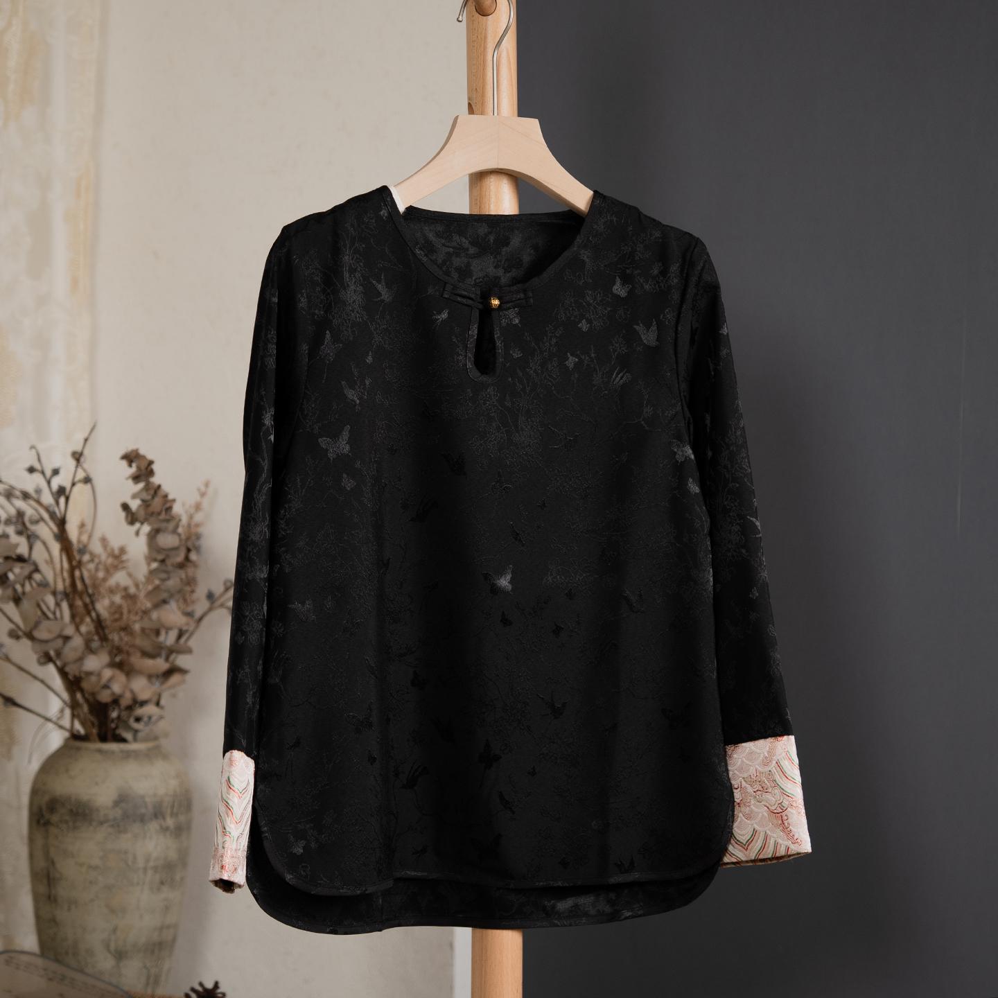 2026 Spring/Autumn Women s Loose Fit Jacquard Satin Shirt: Versatile Chinese-Style Fashion Top M: 90-110 lbs чорний
2026 Spring/Autumn Women s Loose Fit Jacquard Satin Shirt: Versatile Chinese-Style Fashion Top M: 90-110 lbs чорний