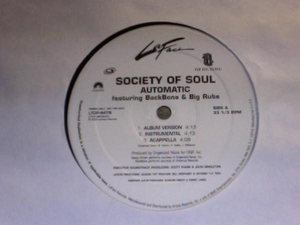 12inch Record SOCIETY OF SOUL / FULANITO - Automatic / Serenata Negra LFDP4479 LaFace Records 2000 US Rap & Hip-Hop/R&B Used
12inch Record SOCIETY OF SOUL / FULANITO - Automatic / Serenata Negra LFDP4479 LaFace Records 2000 US Rap & Hip-Hop/R&B Used