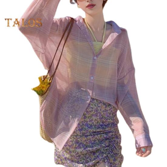 Женская рубашка с лацканами и длинными рукавами, клетчатая рубашка с принтом, топы, тонкая однобортная прозрачная солнцезащитная рубашка, повседневная одежда L розовый
Женская рубашка с лацканами и длинными рукавами, клетчатая рубашка с принтом, топы, тонкая однобортная прозрачная солнцезащитная рубашка, повседневная одежда L розовый