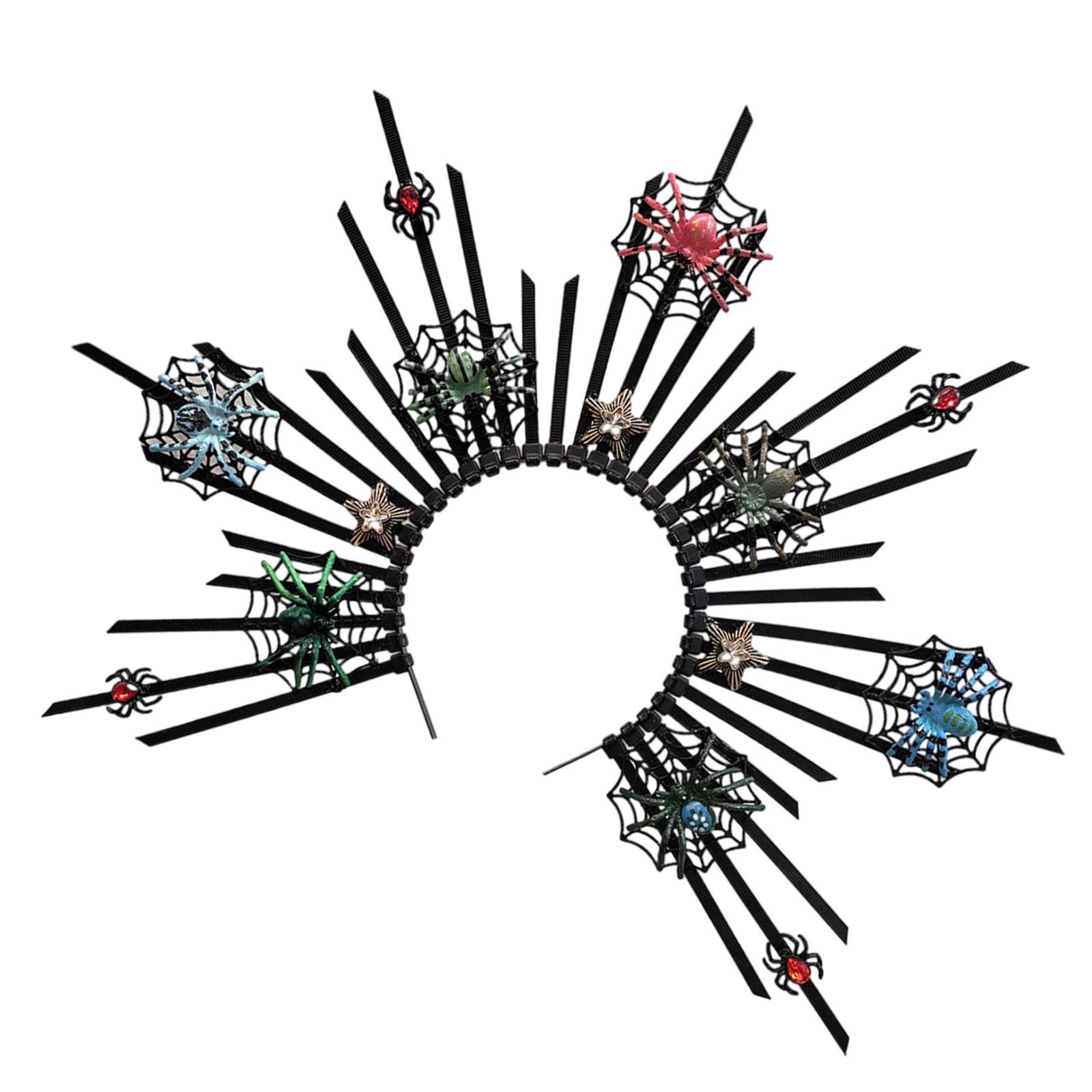 Devil Punk Spiders Headbands Artistic Gothic Spiked Hair Accessory for Adults Silver Spiders for Parties Nightclubs
Devil Punk Spiders Headbands Artistic Gothic Spiked Hair Accessory for Adults Silver Spiders for Parties Nightclubs