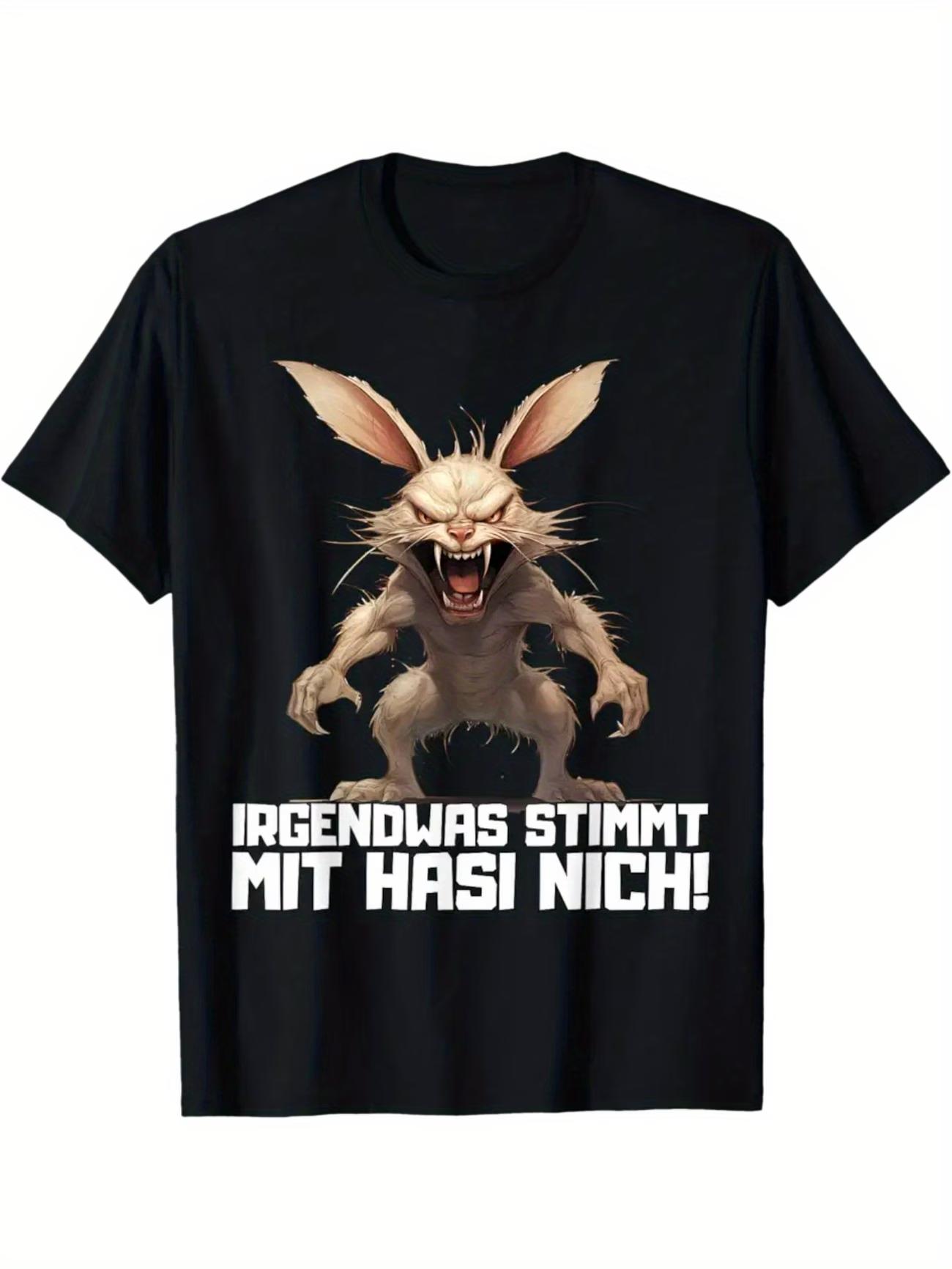 Novelty Vintage T Shirt Women Unisexs Cotton Tee Summer Spring Oversized ONeck Irgendwas stimmt mit Hasi nich Böses Hasi Pattern 4XL
Novelty Vintage T Shirt Women Unisexs Cotton Tee Summer Spring Oversized ONeck Irgendwas stimmt mit Hasi nich Böses Hasi Pattern 4XL