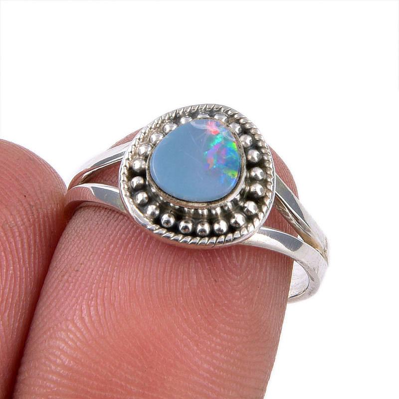 Кольцо из чистого серебра 925 пробы с натуральным австралийским опалом, размер 6,5 o8Z08
Кольцо из чистого серебра 925 пробы с натуральным австралийским опалом, размер 6,5 o8Z08