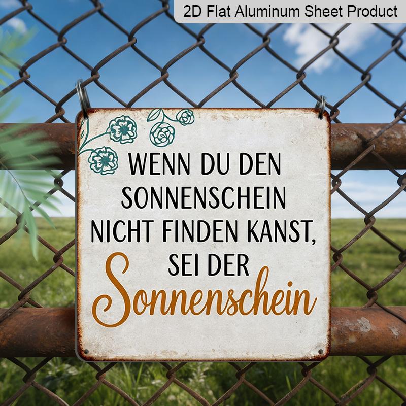 2D Flat - 1pc Vintage Aluminum Metal Sign for Outdoor Wall Decoration, Featuring A Retro Tin Sign Style with The Inspirational Phrase Be The 20*20cm
2D Flat - 1pc Vintage Aluminum Metal Sign for Outdoor Wall Decoration, Featuring A Retro Tin Sign Style with The Inspirational Phrase Be The 20*20cm