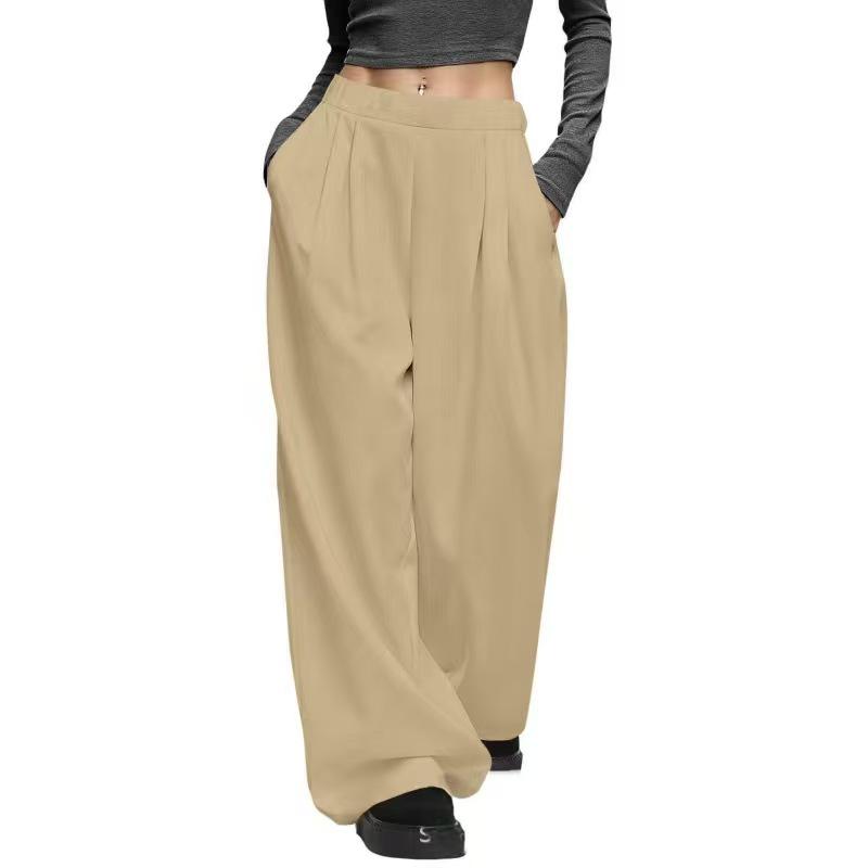 Women s Solid Color Wide-Leg Drapey Pants: Mid-Waist, Loose, Pleated, Slimming, Flaw-Hiding, Fashionable. Extra Large
Women s Solid Color Wide-Leg Drapey Pants: Mid-Waist, Loose, Pleated, Slimming, Flaw-Hiding, Fashionable. Extra Large