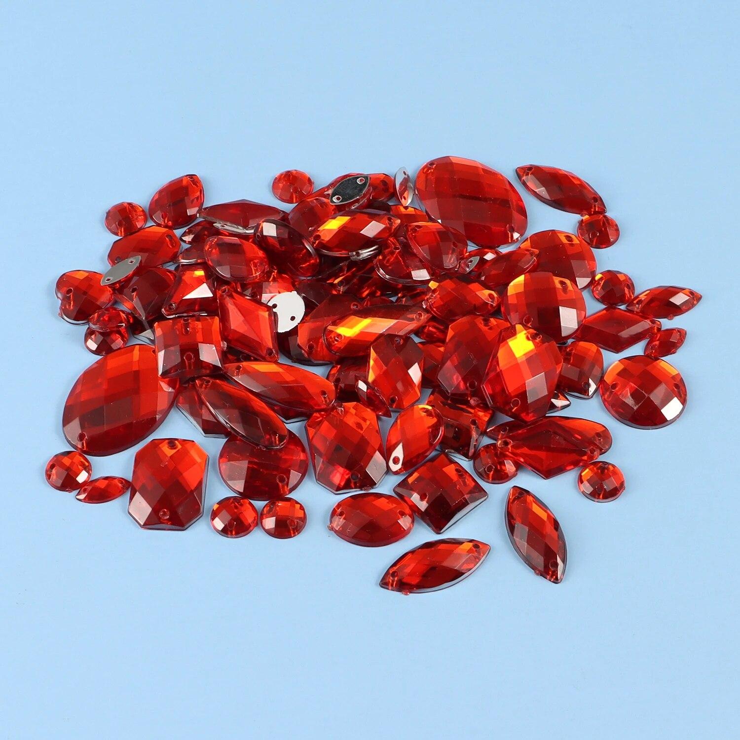 100pc Sewing Gems Mixed Shapes Crystal Acrylic Sew On Rhinestones with 2 Holes Mixed Sizes Sewing Rhinestones for Clothes Shoes червоний
100pc Sewing Gems Mixed Shapes Crystal Acrylic Sew On Rhinestones with 2 Holes Mixed Sizes Sewing Rhinestones for Clothes Shoes червоний