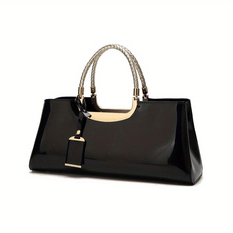 Fashiable patent leather hand-held women s bag, single shoulder crossbody bag, wedding bag, bride bag, banquet bag (30cm<Max Length<50cm) чёрный
Fashiable patent leather hand-held women s bag, single shoulder crossbody bag, wedding bag, bride bag, banquet bag (30cm<Max Length<50cm) чёрный
