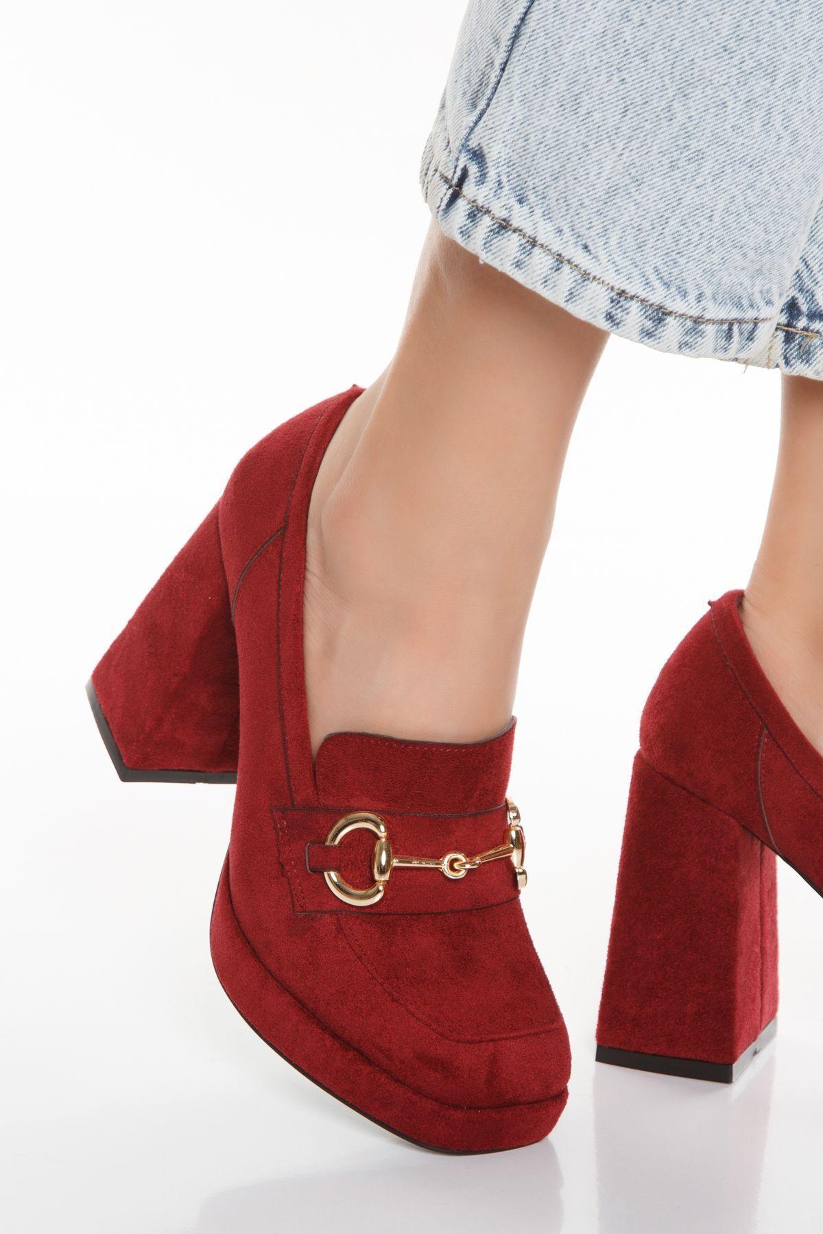 Women s Fashion Suede Thick Heeled Loafer High Heels with Front Buckle Suede Platform Sole Burgundy Loafer Shoes 40
Women s Fashion Suede Thick Heeled Loafer High Heels with Front Buckle Suede Platform Sole Burgundy Loafer Shoes 40