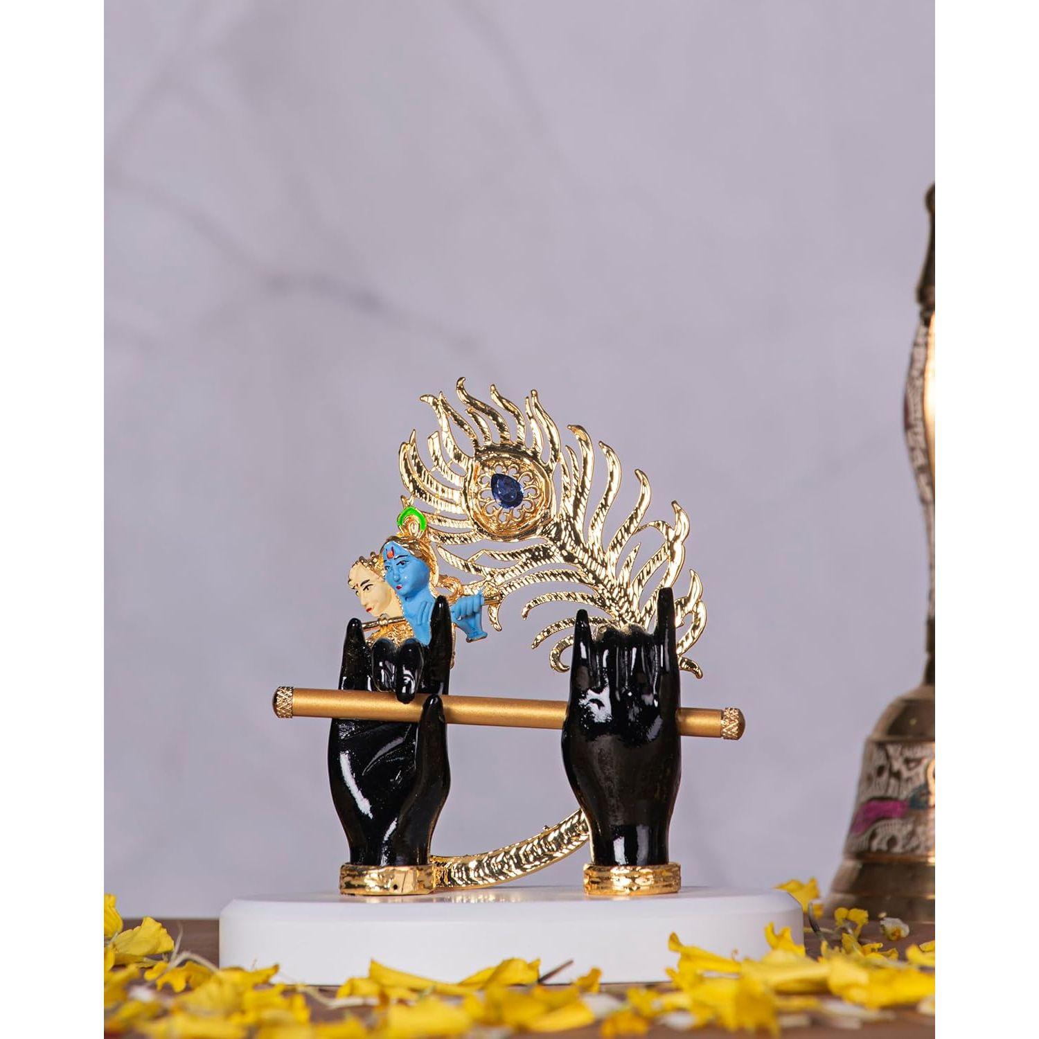 Gold Plated Lord Krishna Hands Idol with Face, Flute & Peacock Feather for Car Dashboard | Statue for House Warming Gifting | білий
Gold Plated Lord Krishna Hands Idol with Face, Flute & Peacock Feather for Car Dashboard | Statue for House Warming Gifting | білий