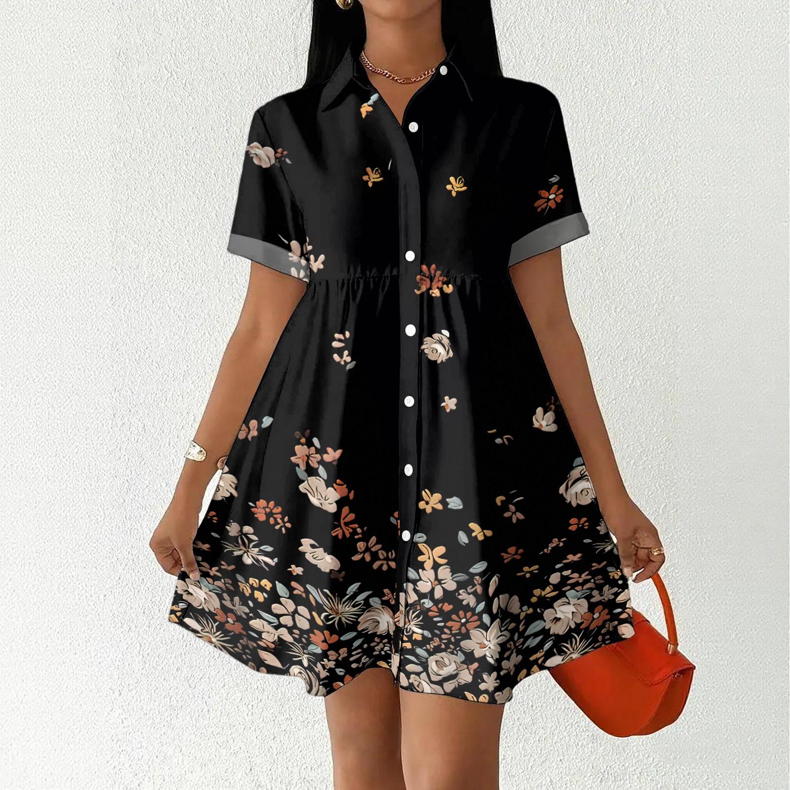 Women’s Casual Loose Fit Shirt Dress Button Down Stand Collar Short Sleeve Relaxed Tunic Dress with Geometric Print XL чёрный
Women’s Casual Loose Fit Shirt Dress Button Down Stand Collar Short Sleeve Relaxed Tunic Dress with Geometric Print XL чёрный